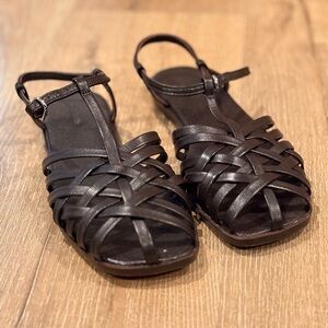 Dark Brown Madewell Strappy Sandals